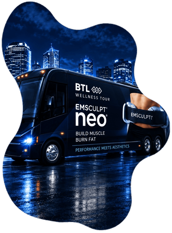 BTL Wellness Tour bus for mobile wellness events