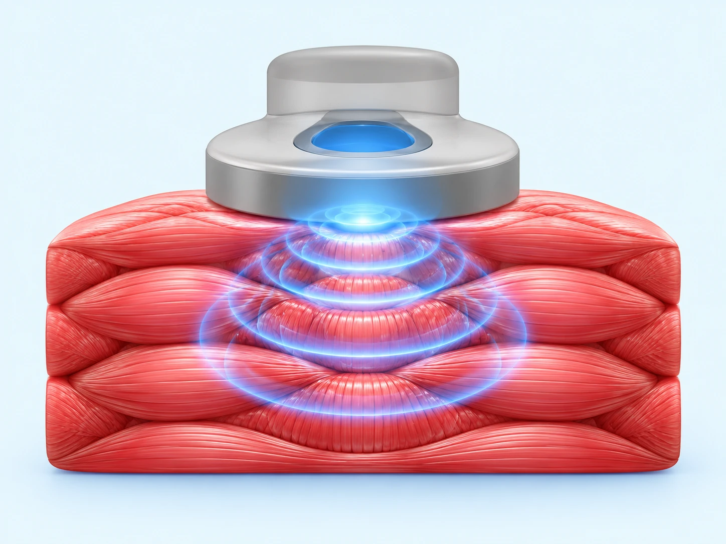 Concept illustration of HIFEM+ muscle contractions
